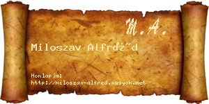 Miloszav Alfréd névjegykártya